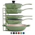 thumbnail image 1 of Pan Organizer for Cast Iron Skillets, Griddles and Pots - Heavy Duty Pan Rack - Holds Up to 50 LBS- Horizontal or Vertical Use - Durable Steel Construction - Green 12.2 Inch - No Assembly Required, 1 of 8