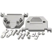 Pan Pacific DP-25C-RH Db25 D-Sub Gray Plastic Backshell w/Hardware 2/Pkg - DP-25C-RH