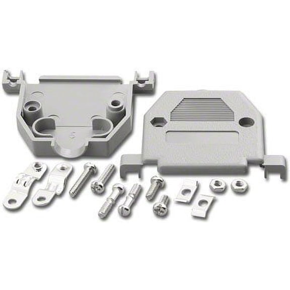 Pan Pacific DP-25C-RH Db25 D-Sub Gray Plastic Backshell w/Hardware (2/Pkg) - DP-25C-RH