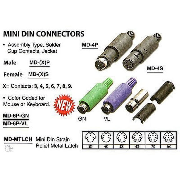 Pan Pacific MD-4S MINI DIN FEMALE CONNECTOR 4 PIN SOLDER - CB-NWPL-L8EW