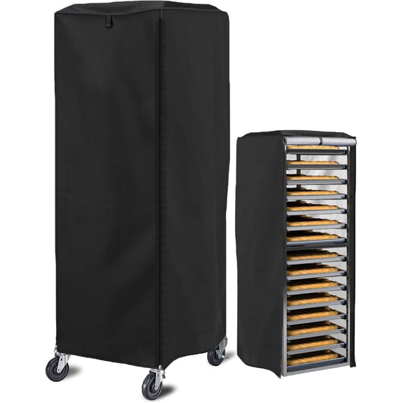 Pan Rack Cover, High Density Waterproof and Dustproof Bread Rack Cover, 23"x28"x64", Bakery Single Rack Covers.