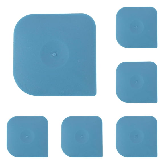 Pan Scraper, 2.3 in Plastic Dish Scraper Tool Set, 5 Pcs Food Scraper, Cast Iron Skillet Cleaner, Non-Scratch Skillet Scraper Cleaner for Cleaning Grease, Burnt Food, Kitchen Cookware Accessories