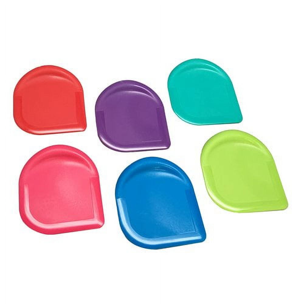 WLLHYF 3 Pack Pan Scraper Plastic Kitchen Pot Scrubber Cast Iron Skillet  Non Scratch Cleaner Pad Sturdy Durable Food Scraper Tool Set for Clean Dish
