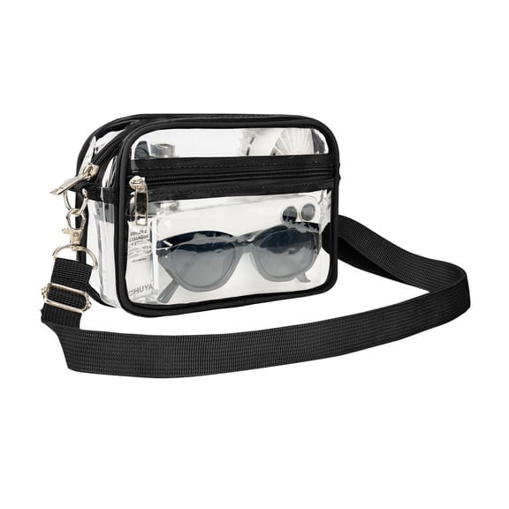 Pan chenh Clear Crossbody Bag for Stadium Events, Transparent Purse Bag for Concerts Sports