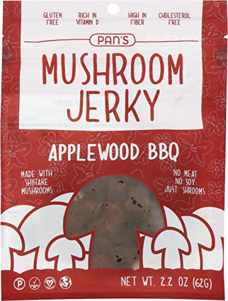 Pan's Mushroom Applewood BBQ Flavor Dried Mushrooms Shitake Jerky