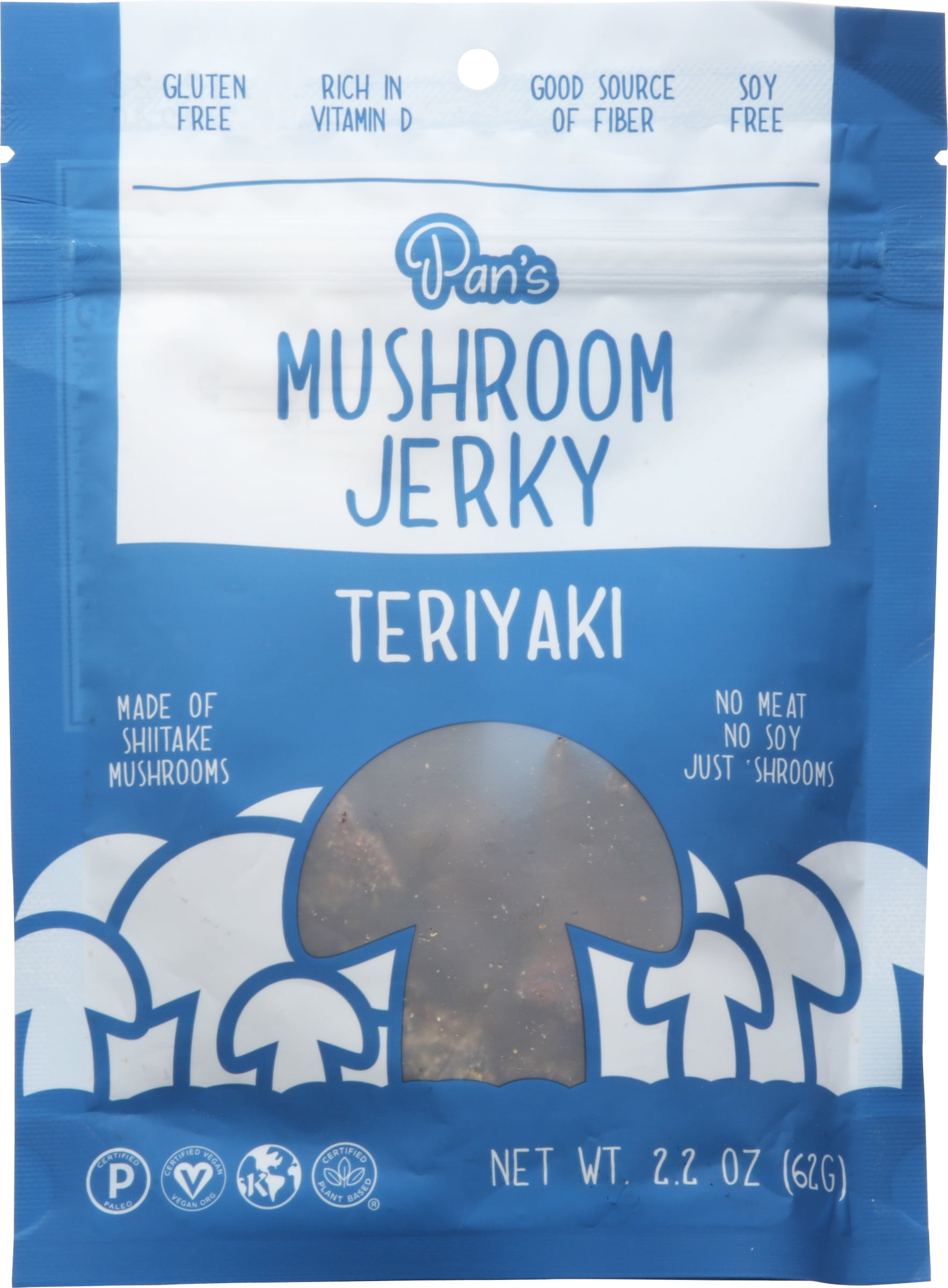 Pan's Mushroom Jerky Mushroom Jerky, 2.2oz Multiple Flavors