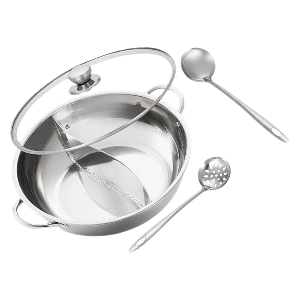 Pan with Divider Doubleflavor Hot Pot Divider Pan Stainless Steel