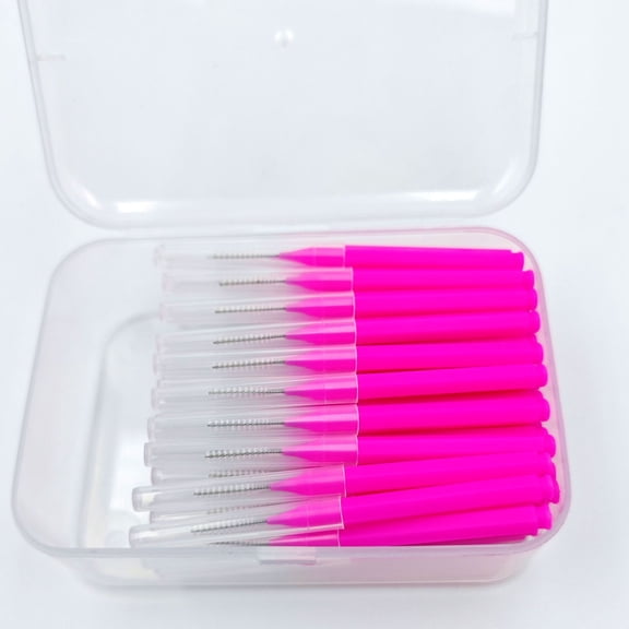 PanBiqintyy 60Pcs 0.6-1.5mm Interdental Brushes Health Care Tooth Push-Pull Escova Removes Food And Plaque Better Teeth Oral Hygiene Tool