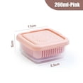 thumbnail image 1 of PanBiqintyy Double Layer Vegetables Sealed Keeper Fresh Storage Box With Drain Basket Refrigerator Use Draining Crisper Strainers Container, 1 of 9