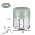 thumbnail image 1 of PanBiqintyy Electric Mini Garlic Mincer 100/250ML USB Vegetable Onion Chopper Portable Small Food Processor for Ginger Chili Vegetables, 1 of 10
