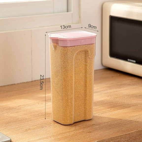 PanBiqintyy Kitchen Transparent Sealed Jar Plastic Household Cereals Grains Storage Box Hermetic Cans Organizer Bulk Classified Container