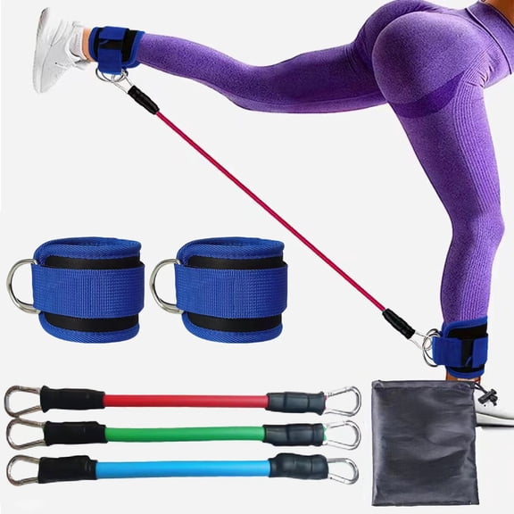 PanBiqintyy   Resistance Bands Ankle Straps Fitness Booty Band Squat Glute Workout Yoga Gym Equipment Guard Leg Strength Safety Extensions