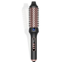 PanBiqintyy Thermal Brush Hot Air Brush&volumizer Hair Curler Straightener Hair Styling Brush Professional Curling Iron Heated BLACK