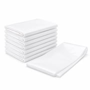 PanJoidys 10 Pack Tablecloth White Plastic Rectangle 54x108 Inch Spill Proof Table Cloth for Party Wedding Banquet Buffet Outdoor Picnic Restaurant Catering Supplies