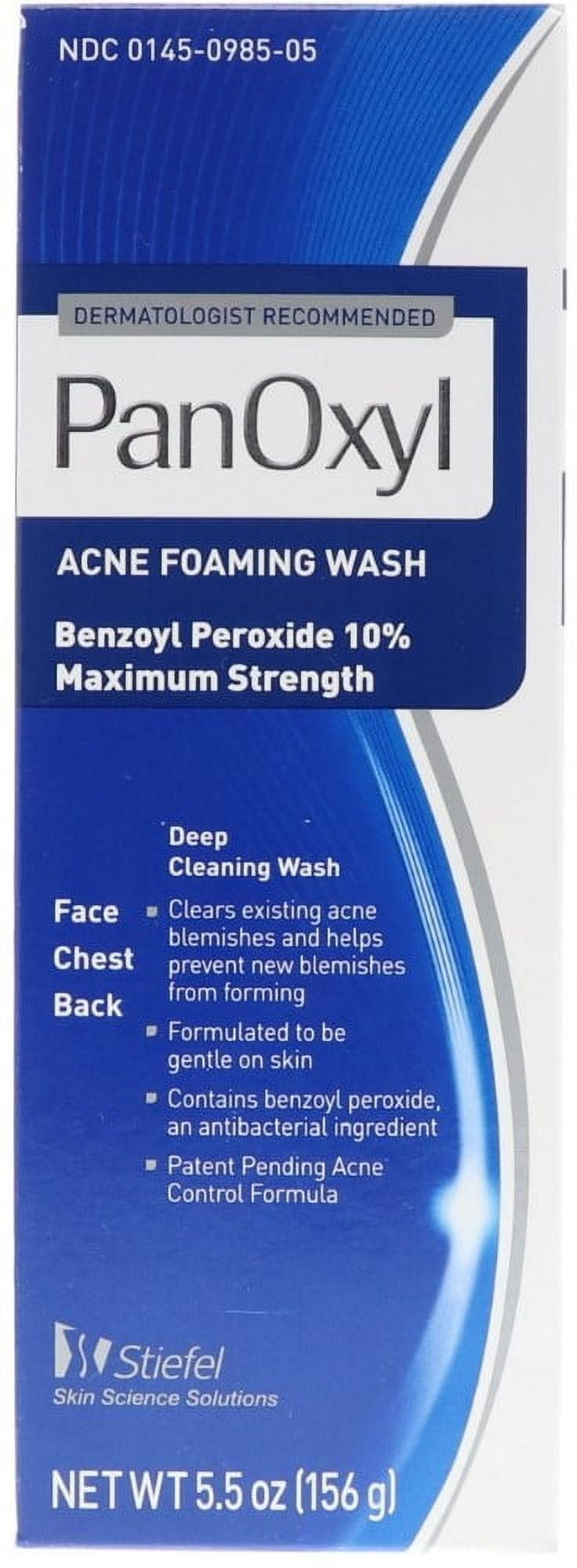 PanOxyl 10% Acne Foaming Wash 5.5 oz Pack of 2
