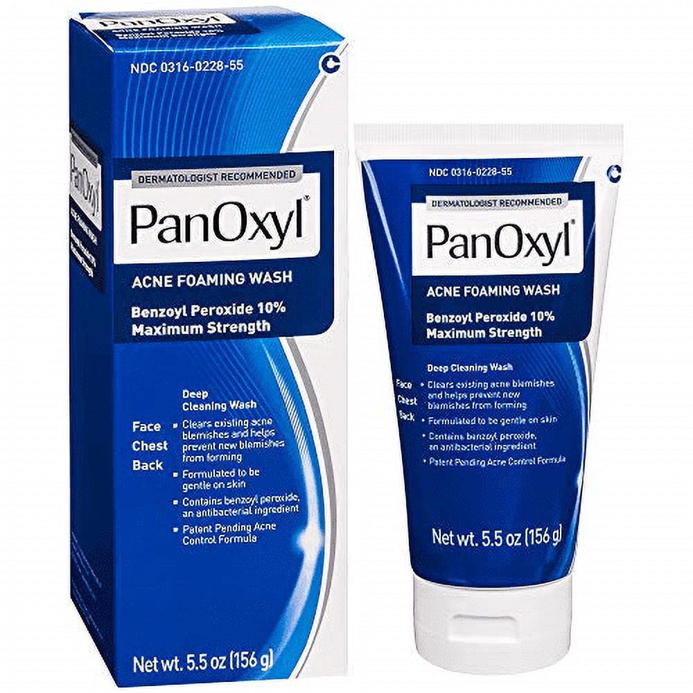 PanOxyl 10% Acne Foaming Wash Maximum Strength 5.5 oz