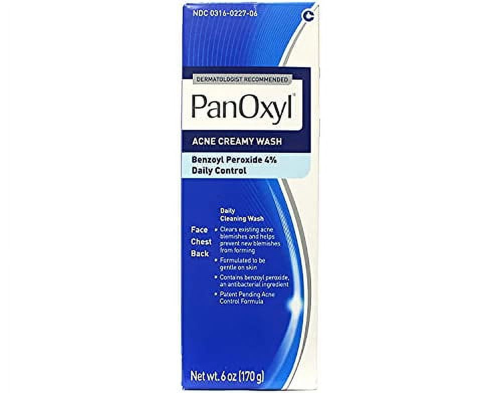 PanOxyl 4 Acne Creamy Wash, 4% Benzoyl Peroxide 6 oz