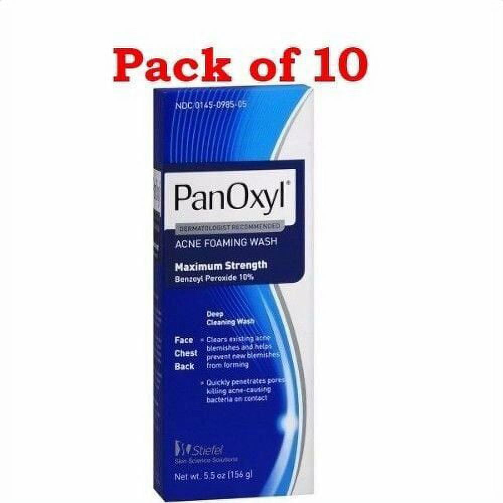 Otc Body Wash With Benzoyl Peroxide Walmart PanOxyl 10% Benzoyl Peroxide Max Strength Antimicrobial Acne Foaming