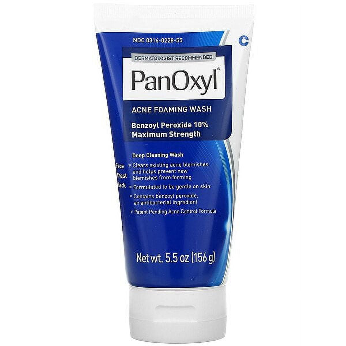 PanOxyl, Acne Foaming Wash, Benzoyl Peroxide 10% Maximum Strength, 5.5 oz