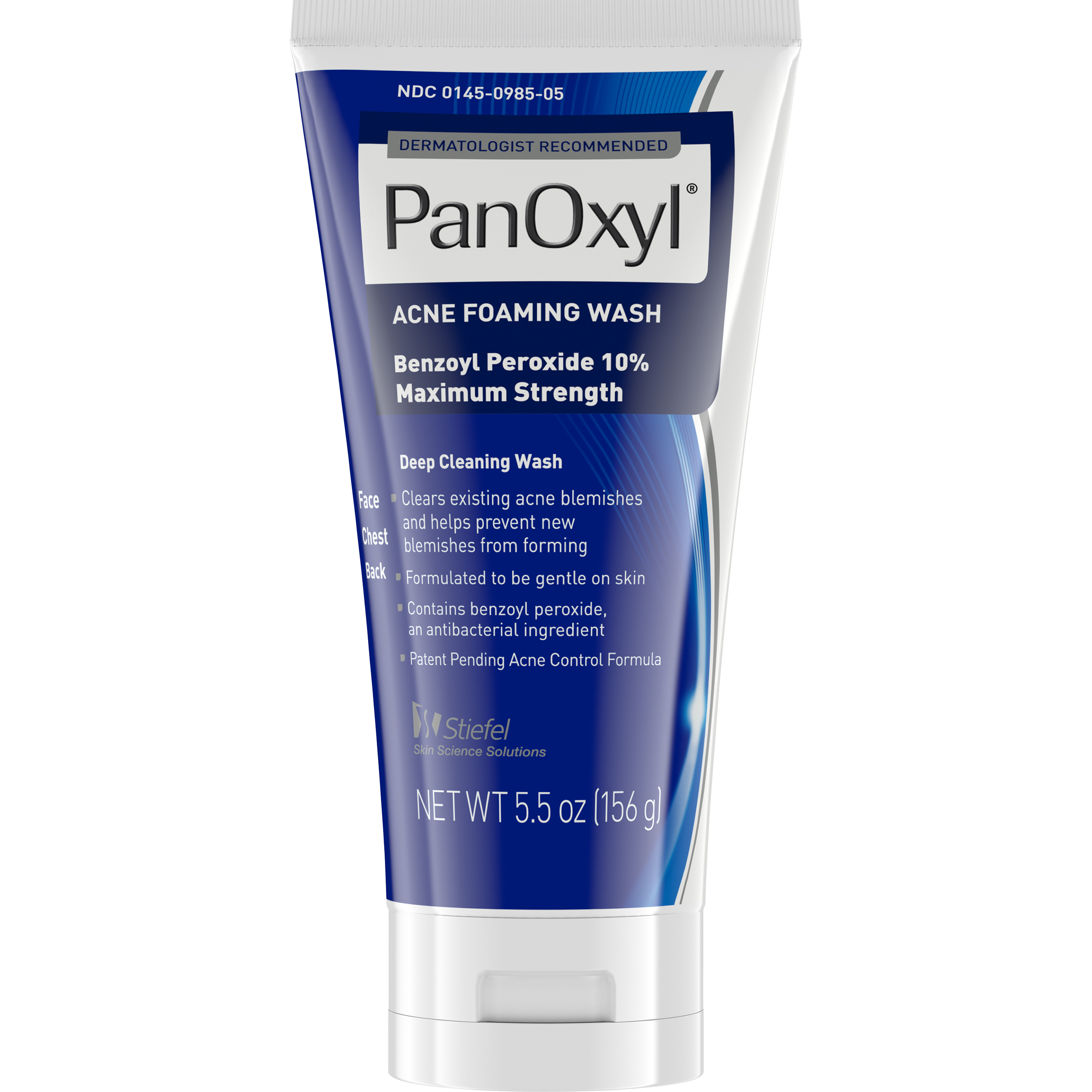PanOxyl Foaming Acne Wash, Maximum Strength, 10% Benzoyl Peroxide - 5.5 oz - image 1 of 4