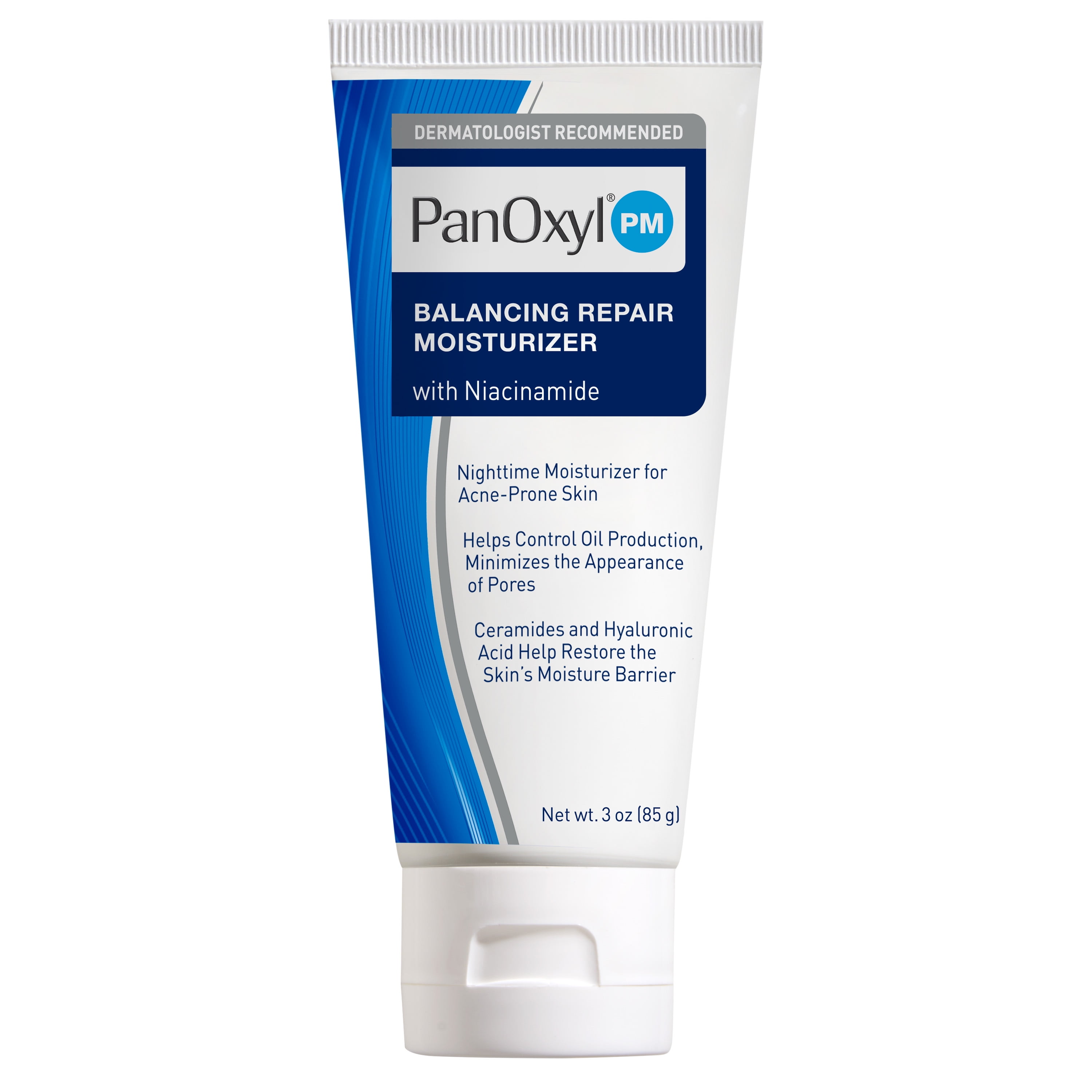 PanOxyl PM Balancing Repair Moisturizer, Niacinamide and Ceramides, For