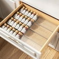 thumbnail image 1 of PanPanPal Spice Drawer Organizer, 2 Tier Expandable from 11" to 22" Seasoning Rack Tray Insert, Spice Rack Tray for Kitchen Drawer Countertop, Transparent, 1 of 6