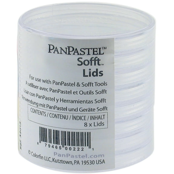 PanPastel Sofft Lids 2.5" 8/Pkg-Clear