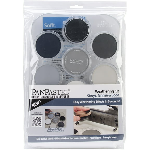 PanPastel Ultra Soft Artist Pastel Set 9ml 7/Pkg-Weathering - Grays, Grime & Soot