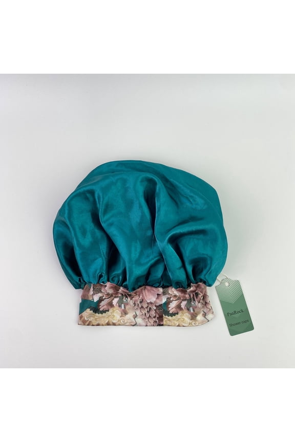Shower caps,Silk Satin Bonnet Hair Cap: 17inch Diameter Extra Large Jumbo Sleeping Satin Bonnets with Comfortable Flower Band - High Density Satin Bonnets