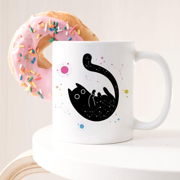 PanS1exual Pride Coffee Mug, Pan F11lag Gift, L1GBT Mug, Gay Pride Month Festival, L1GBTQIA, Subtle, Discreet Yin Yang C1At, Black C1At