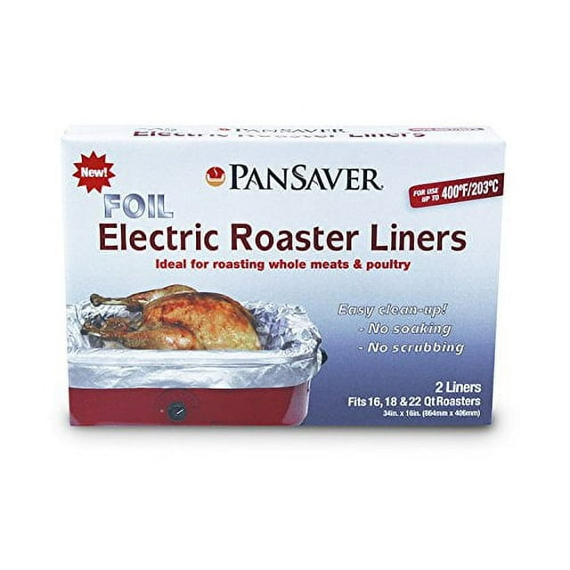 PanSaver 45950 Aluminum Foil Electric Roasting Oven Liner, Pack of 4