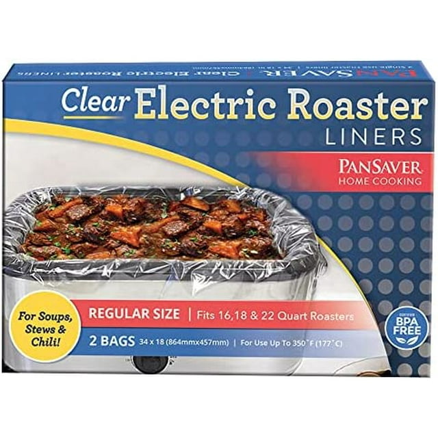 PanSaver 18 Quart Electric Roaster Liners, 1pack (2 units), 100 Nylon