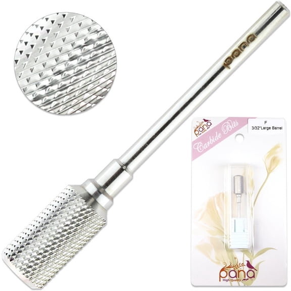 Pana 3/32" Dome Top – Large Barrel Carbide Bit – Fine– For Electric Dremel Drill Machine (Silver)