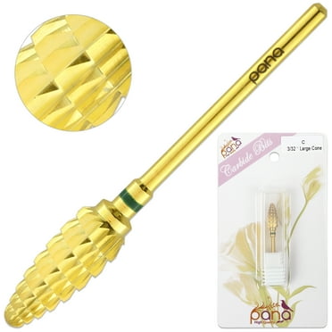 Pana 3/32" Gold Large Cone Safety Nail Bit - Coarse Grit