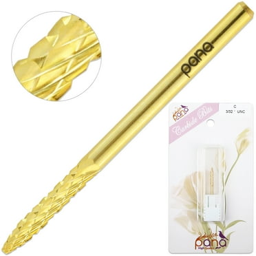 Pana 3/32" Gold Under Nail Cleaner Safety Nail Carbide Bit - Coarse Grit