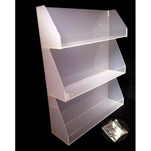 Pana 3 Tiers Frosted Acrylic Display Organizer Rack (Fits Nail Polish, Jars, Spices, and More)
