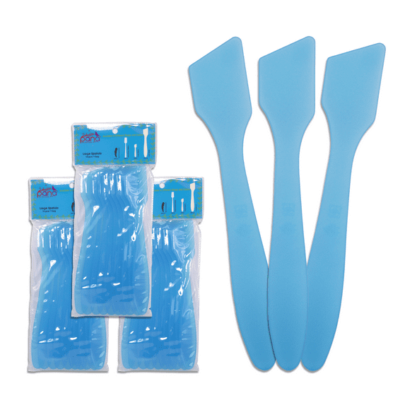 Pana 30 Pieces Large Cosmetic Sample Spatulas for Facial Cream Mask Spatula or Mixing- Frosted Blue