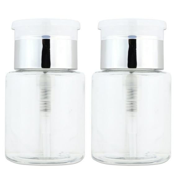 Pana High Quality 3oz Liquid Pump Dispenser - SILVER (2 Bottles)