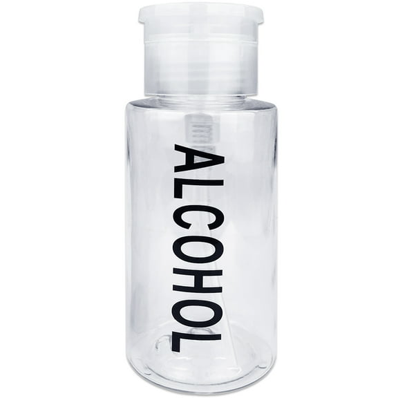 Pana High Quality 7oz Liquid Pump Dispenser With Alcohol Label - Clear