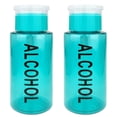 thumbnail image 1 of Pana High Quality 7oz Liquid Pump Dispenser With Alcohol Label - Teal (2 Bottles), 1 of 3