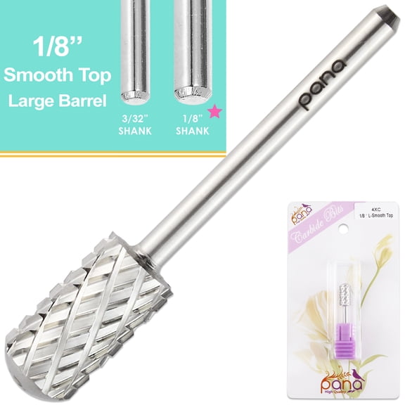 Pana Professional 1/8" Silver Smooth Top Large Barrel Carbide Bit - 4X Coarse