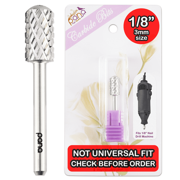 Pana Professional 1/8" Silver Smooth Top Large Barrel Carbide Bit - 4X Coarse