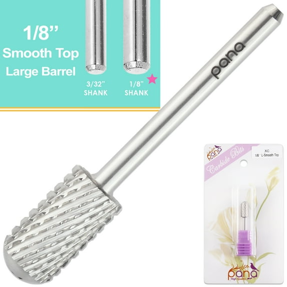 Pana Professional 1/8" Silver Smooth Top Large Barrel Carbide Bit - Extra Coarse