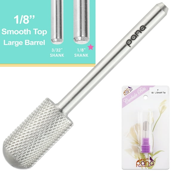 Pana Professional 1/8" Silver Smooth Top Large Barrel Carbide Bit - Fine