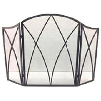 Panacae 3-Panel Steel Folding Gothic Fireplace Screen