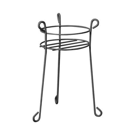 Panacea 10.5" Round x 21" H Black Steel Plant Stand