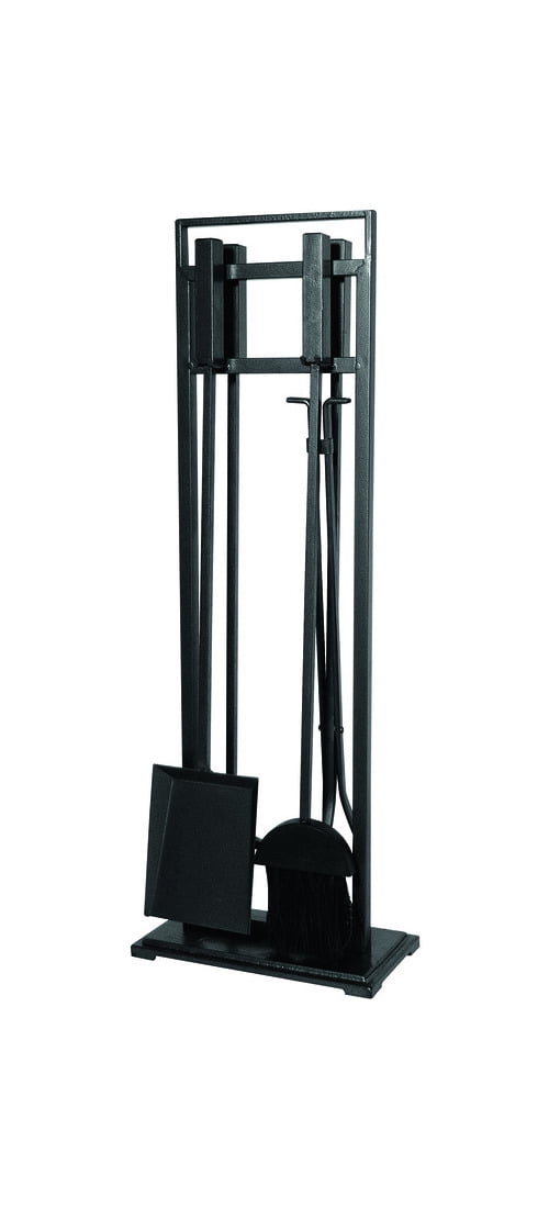 Slate Gray Matte Finish 5-Piece Indoor Fireplace Tool Set