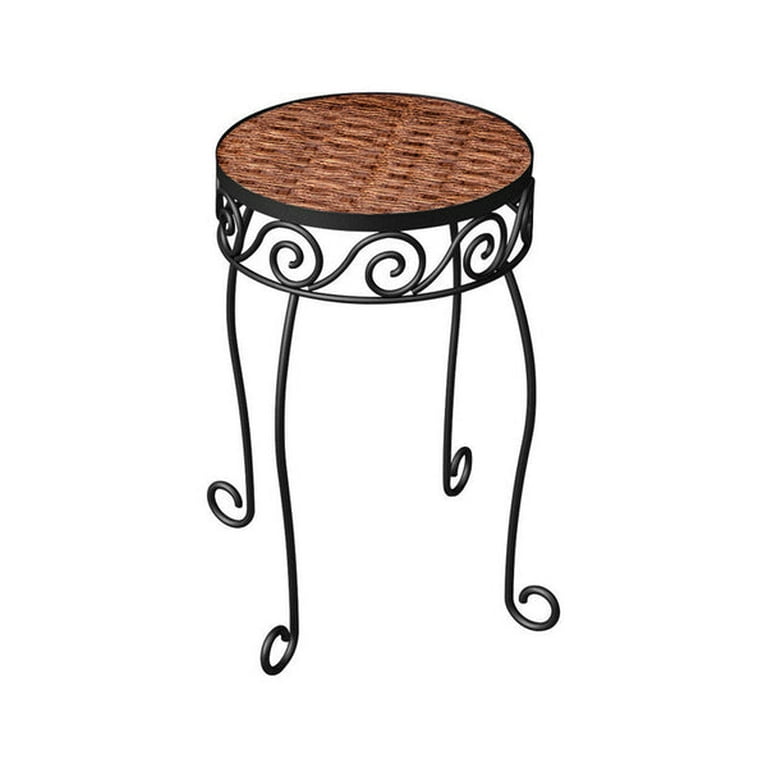 Panacea 16-1/2 in. H Brown Steel/Wicker Plant Stand Panacea 16-1/2 in. H Brown Steel/Wicker Plant Stand