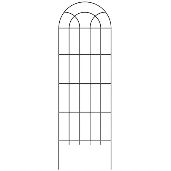 Panacea 22.375" x 71.75" Black Metallic Classic Garden Trellis