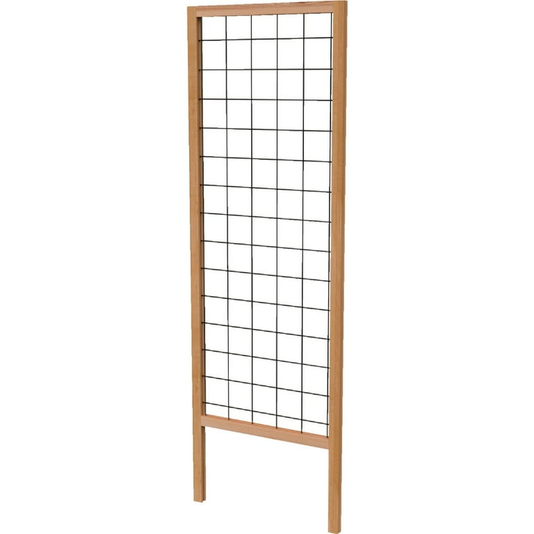 Panacea 24.25” x 72” Tan Cedar Rectangle Trellis - Walmart.com